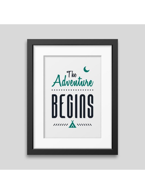 The adventure begins Framed poster